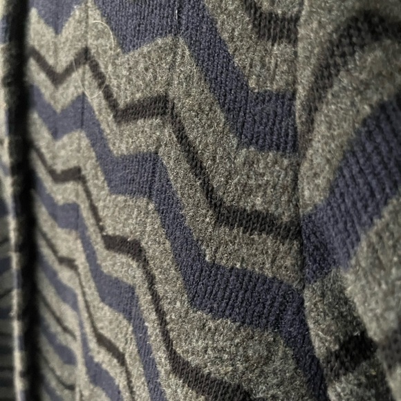 Amina Rubinacci Chevron Longline Button Fromt Cardigan Sweater - Picture 5 of 10